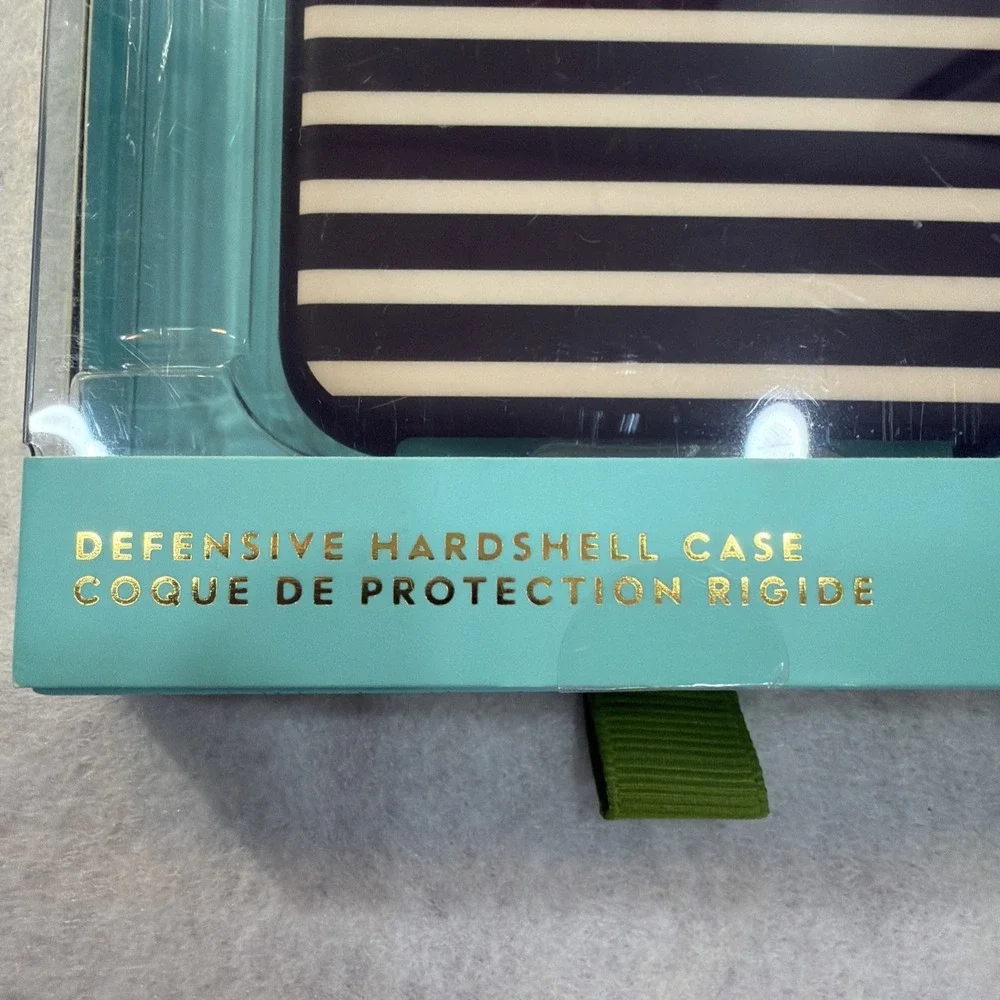 NIB Kate Spade New York Black/Cream Feeder Stripe  Case, iPhone XS‎ Max Tub24